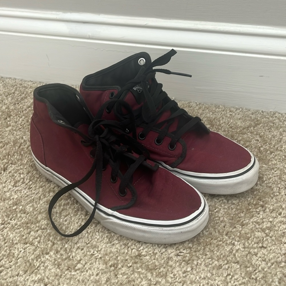 Vans Women's High Top Sneakers Maroon Size 7